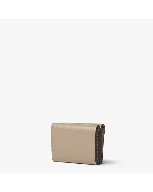 Fendi Natural "Diamonds" Tri-Folds Wallet
