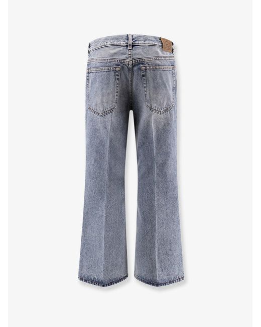 Totême Blue Cotton Jeans With Flared Bottom