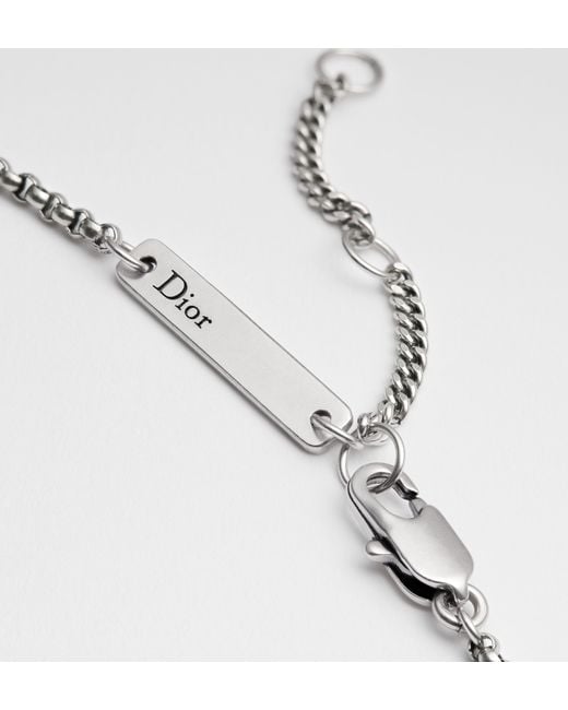 Dior Metallic Cameo Bee Necklace for men