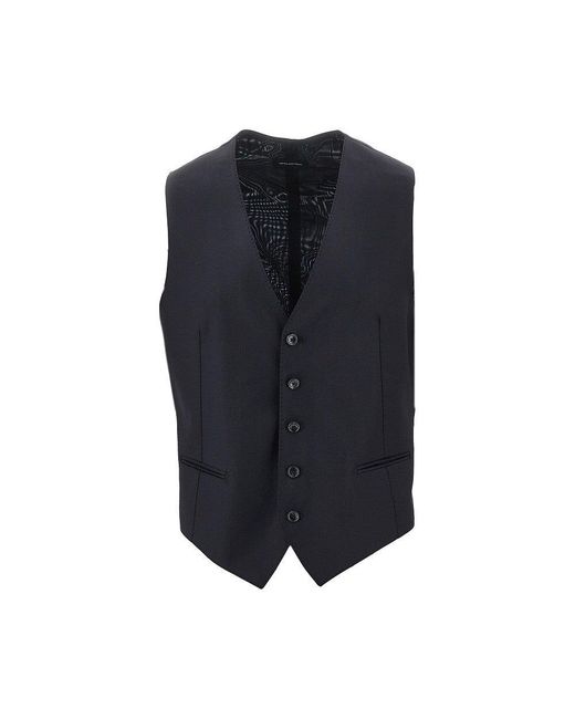 Tagliatore Blue Super 110's Wool Tailored Vest for men