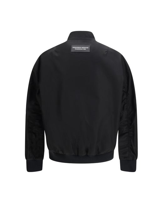 DSquared² Black Hybrid Bomber for men