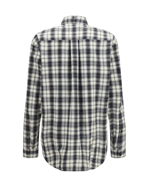 Balenciaga Multicolor Checked Cotton Flannel Shirt for men