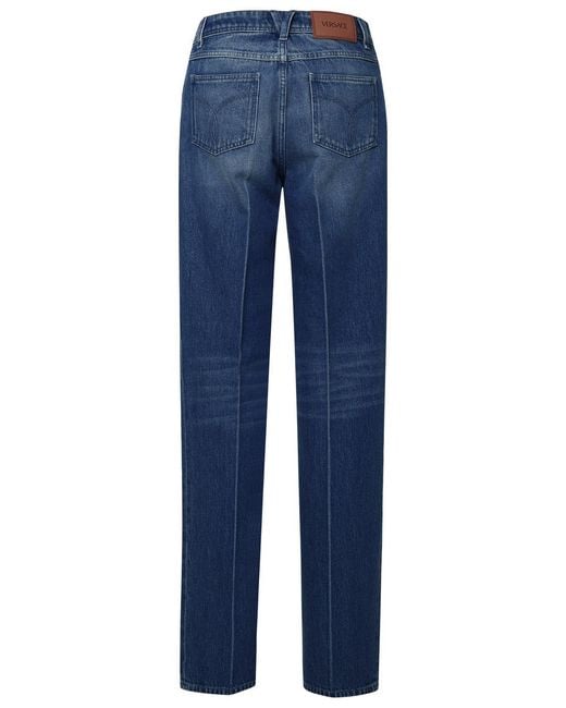 Versace Blue Tailored Cotton Jeans