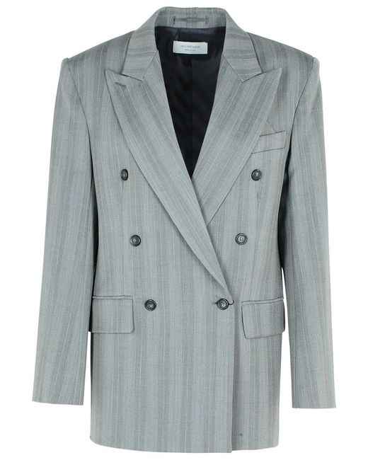 Women's Grey 'Merlot' Virgin Wool Blend Blazer