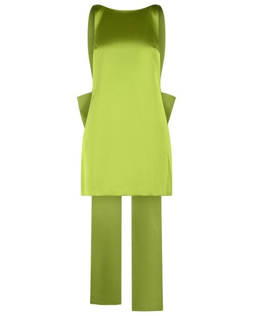 Self-Portrait Green Amibo Mini Dress