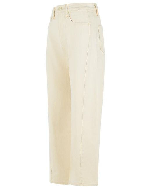 Mother Natural The Half Pipe Cream Cotton Jeans