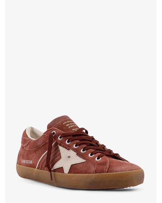 Golden Goose Deluxe Brand Brown Super Star Double Quarter Suede Sneakers for men