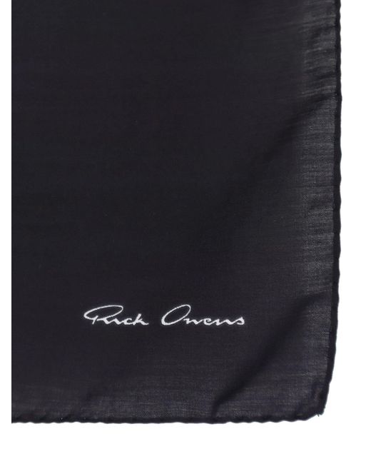Rick Owens Black Modal And Silk Blend Scarf for men