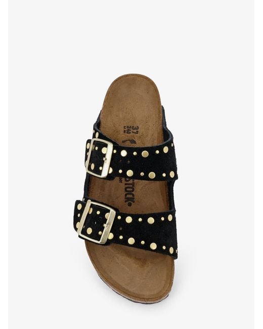 Birkenstock Black Rivet Suede Sandals