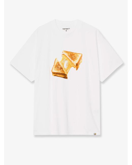 Carhartt White Cheese Toast Cotton T-Shirt for men