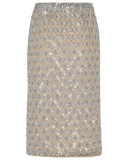 P.A.R.O.S.H. Gray Polyamide Blend Skirt