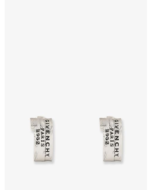 Givenchy White Tape Earrings
