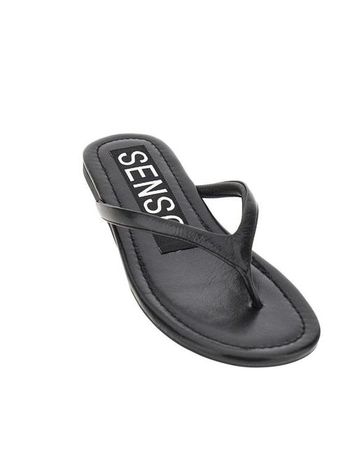 Senso Brown 'Norah' Leather Thong Slides