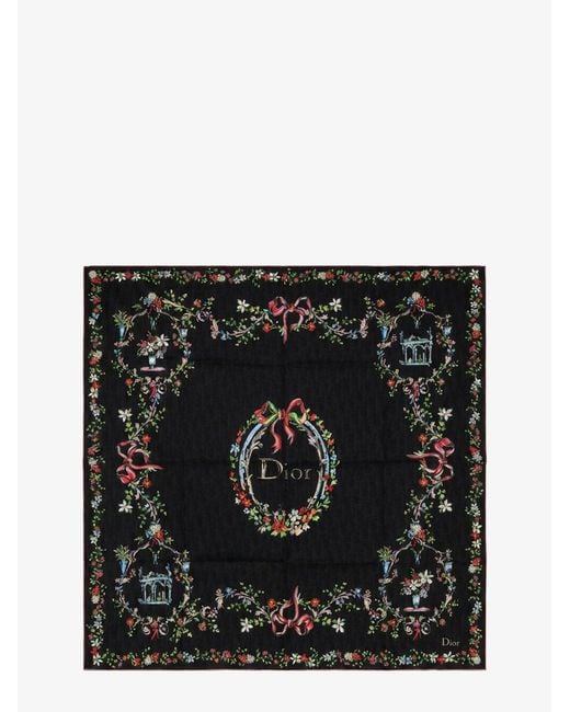 Dior Black Dior Dior Arabesque Dioriviera 90 Silk Foulard