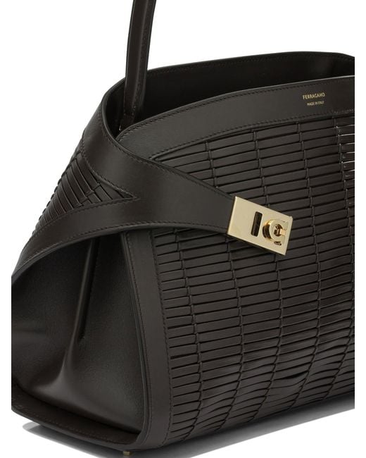 Ferragamo Black Medium "Hug Soft" Hand Bag