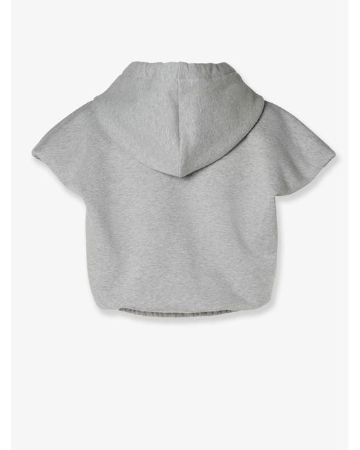Fendi Gray Essntia Cotton Jersey Sweatshirt
