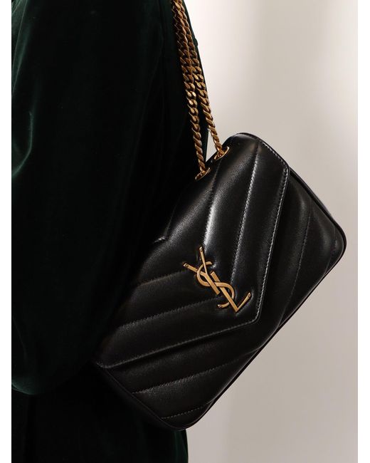 Saint Laurent White Loulou Small Matelasse Leather Shoulder Bag