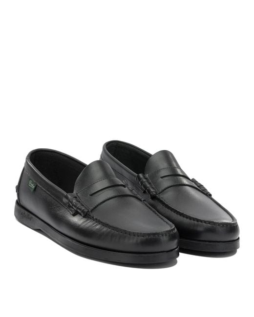 Paraboot Black "Coraux Marine" Moccasins for men