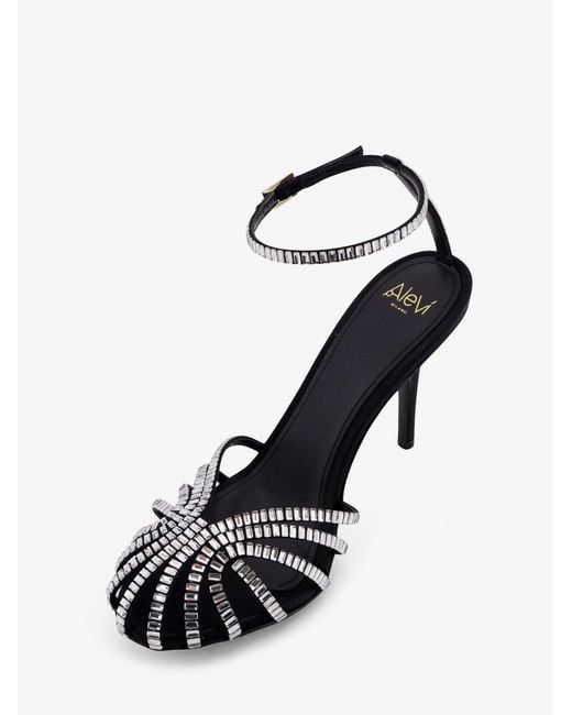 ALEVI White Penelope Sandals With Crystals