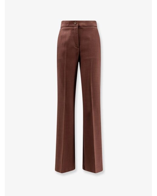 Pinko Brown Viscose Trousers