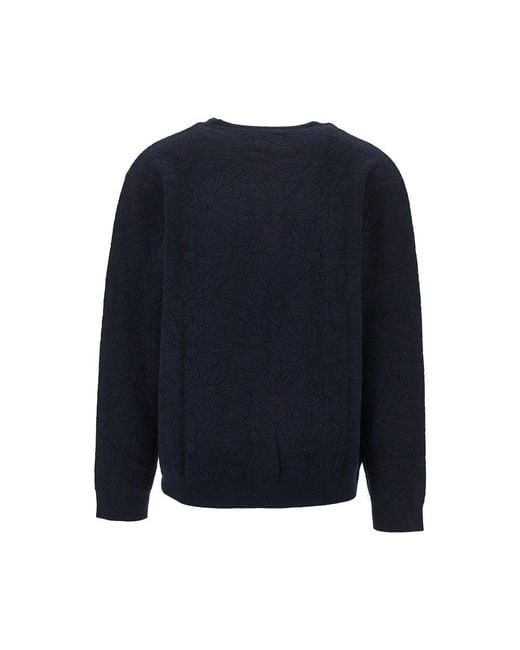 Wax London Blue 'Alban' Jacquard Knit Cardigan for men