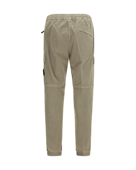 Stone Island Gray Cargo Pants Military for men