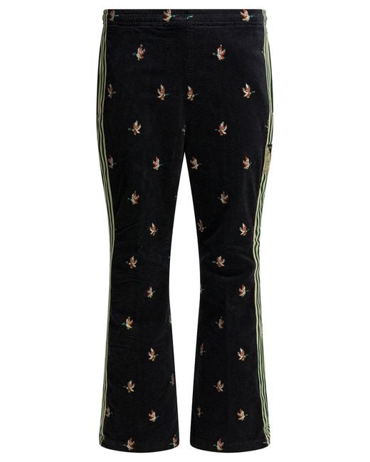 Kapital Black Embroidered Sports Pants for men