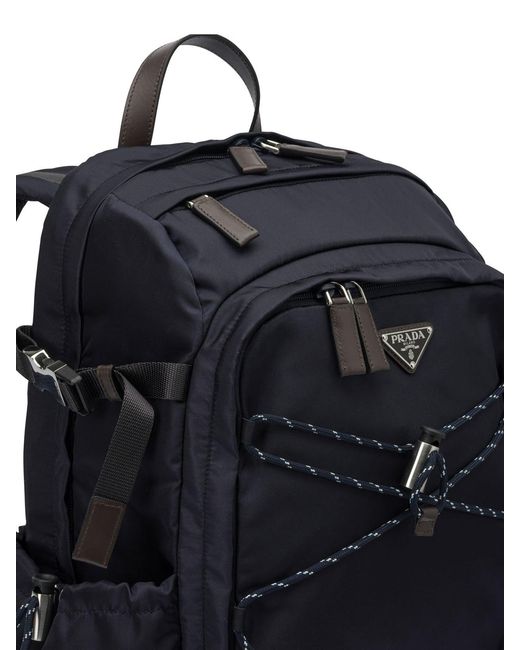 Prada Blue Speedrock Backpack for men