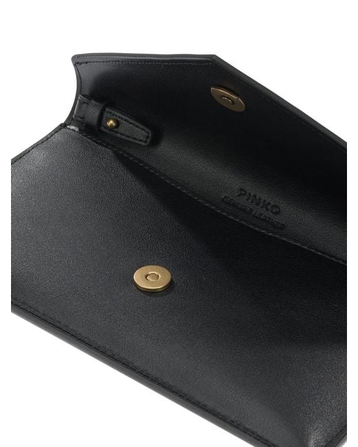 Pinko Black Goat Hair Clutch