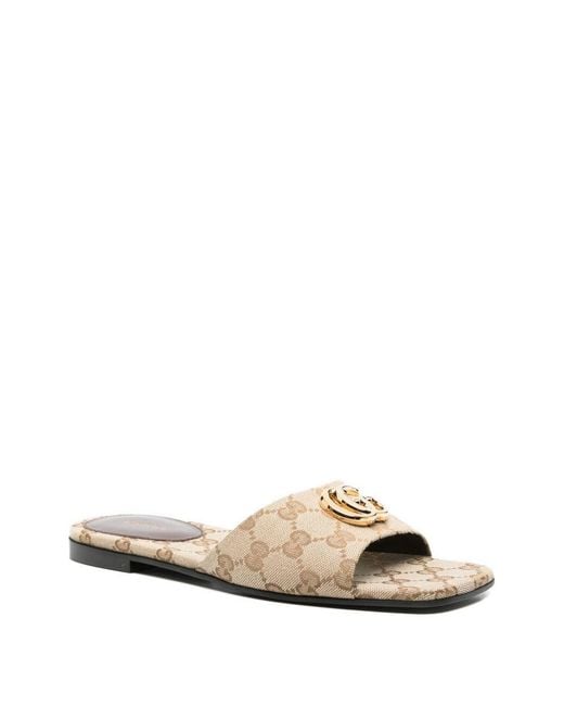 Gucci White Gg Marmont Sandals