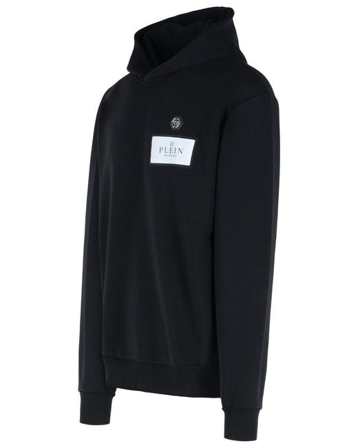 Philipp Plein Blue Cotton Blend Sweatshirt for men