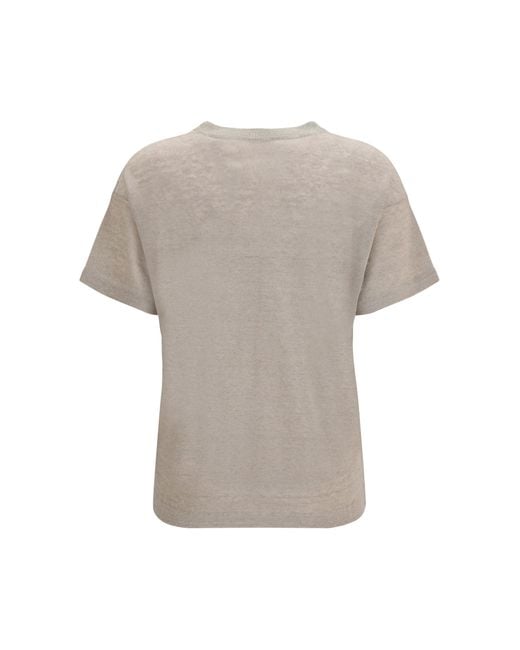 Brunello Cucinelli White Crewneck Short-Sleeve T-Shirt