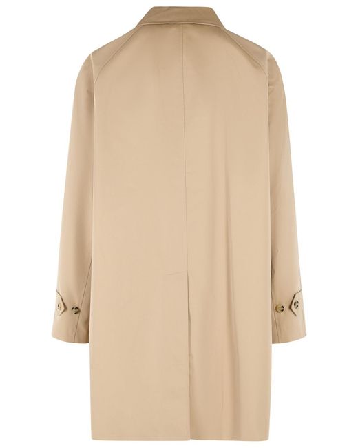 Burberry Natural 'Camden' Midi' Cotton Trench Coat for men