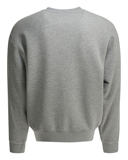 Autry Gray Crewneck Sweatshirt With Logo for men
