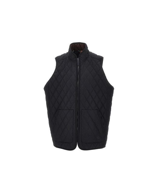 Gucci Black Silk And Cotton Twill Reversible Vest