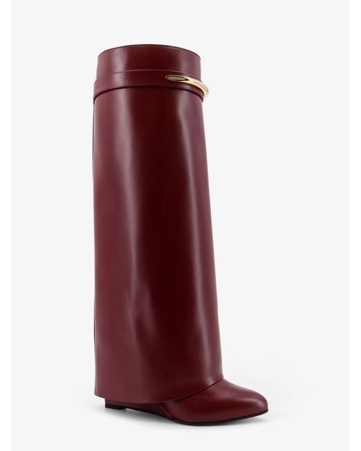 Givenchy Red Shark Leather Boots