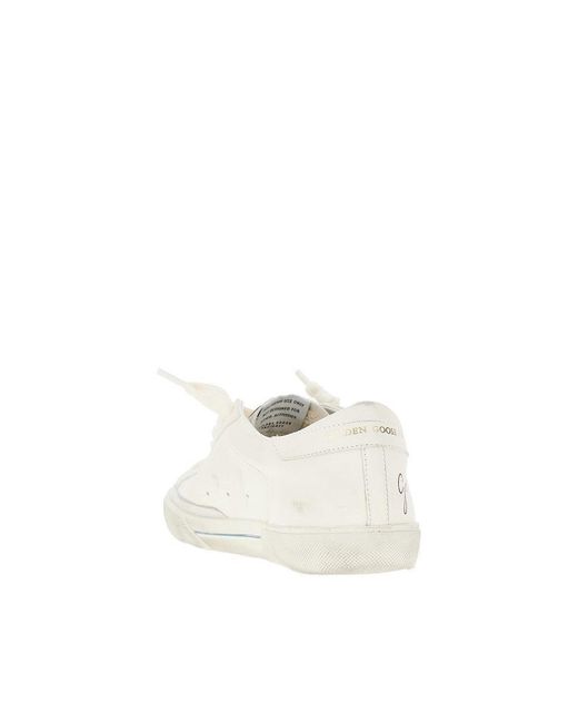 Golden Goose Deluxe Brand White 'Super-Star' Leather Sneakers for men