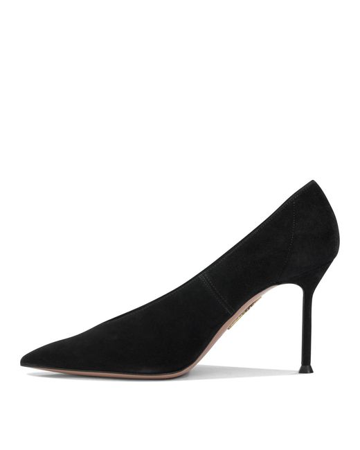 Aquazzura Black Suede Leather Heeled Shoes
