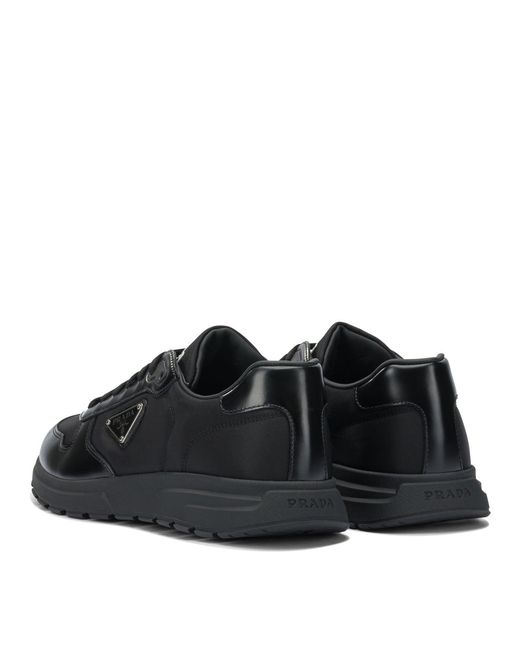 Prada Black Re-Nylon And Leather "Prax 01" Sneakers for men