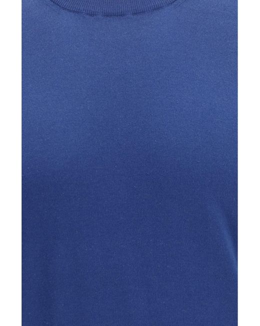 Brunello Cucinelli Blue Cotton T-Shirt for men