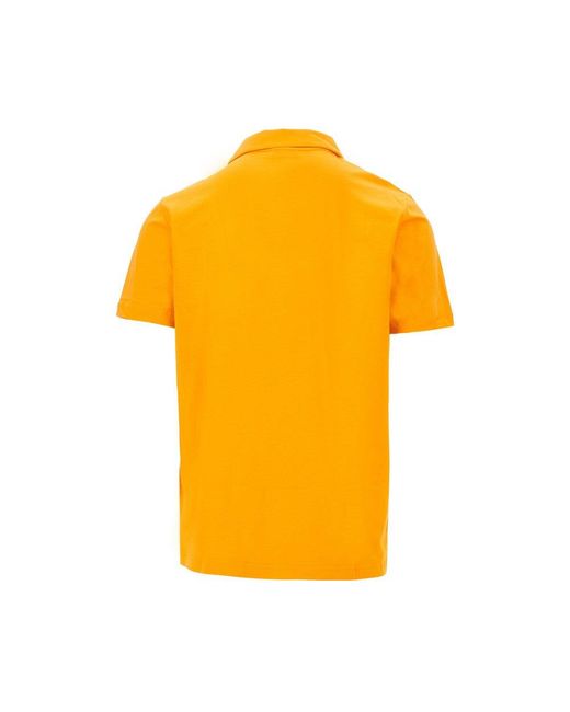 Emporio Armani Yellow Eagle Patch Jersey Polo Shirt for men