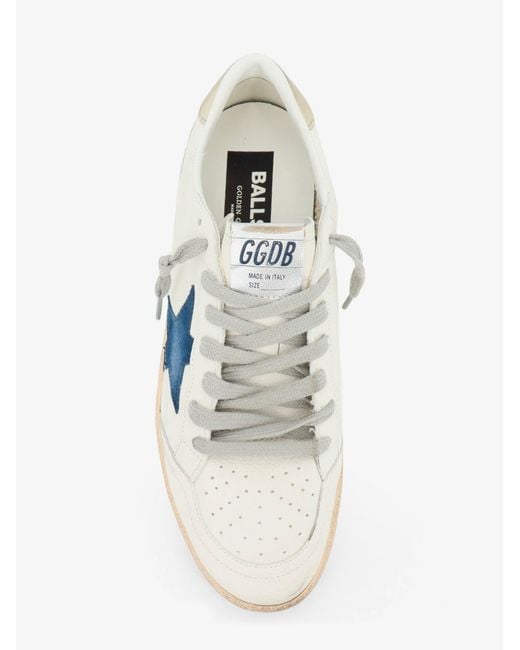 Golden Goose Deluxe Brand White Deluxe Brand Ballstar Leather Sneakers With Iconic Side Logo for men