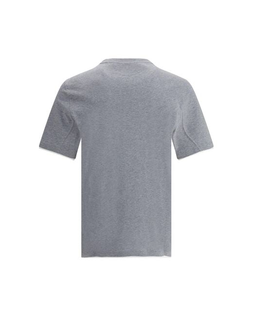 Brunello Cucinelli Gray Cotton T-Shirt for men
