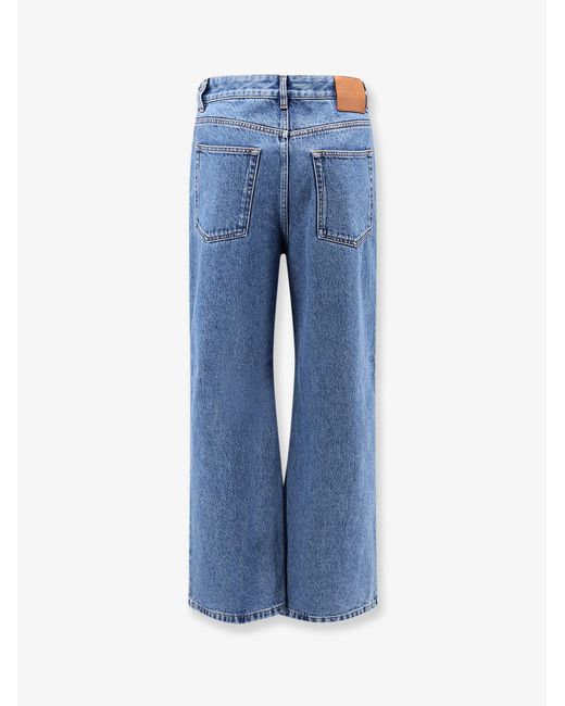 Loewe Blue Anagram Baggy Jeans With Embroidery On The Front for men