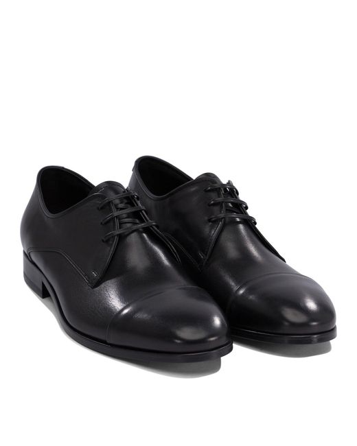 Fabi Black Lace-Up Shoes for men