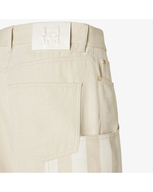 Fendi Natural Wide Leg Jeans