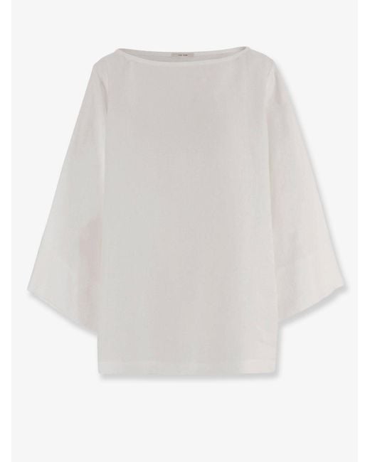 Women's White Junia Linen Shirt