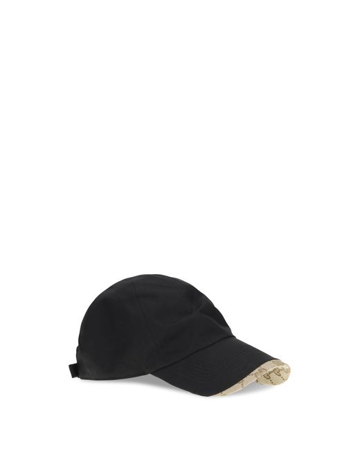 Gucci Black Baseball Cap With Gg Fabric Detail for men