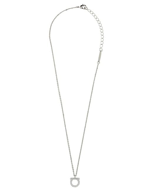 Ferragamo Metallic Gancini Necklace