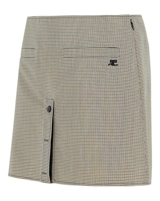 Courreges Gray Wool Blend Miniskirt